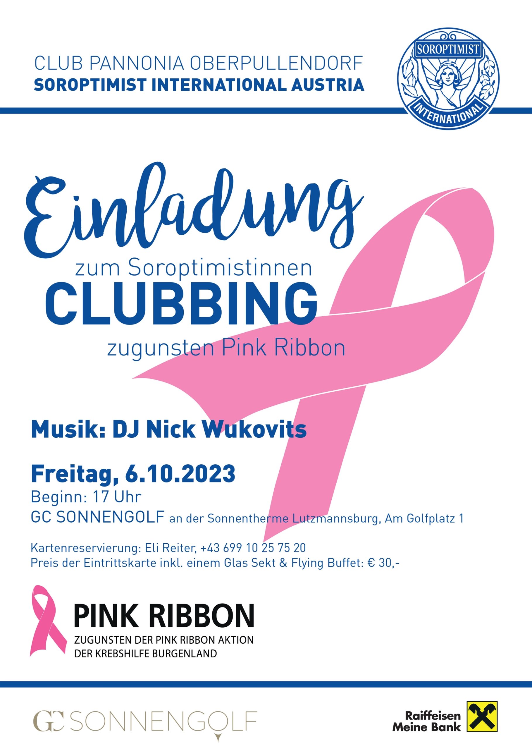 CLUBBING zugunsten Pink Ribbon