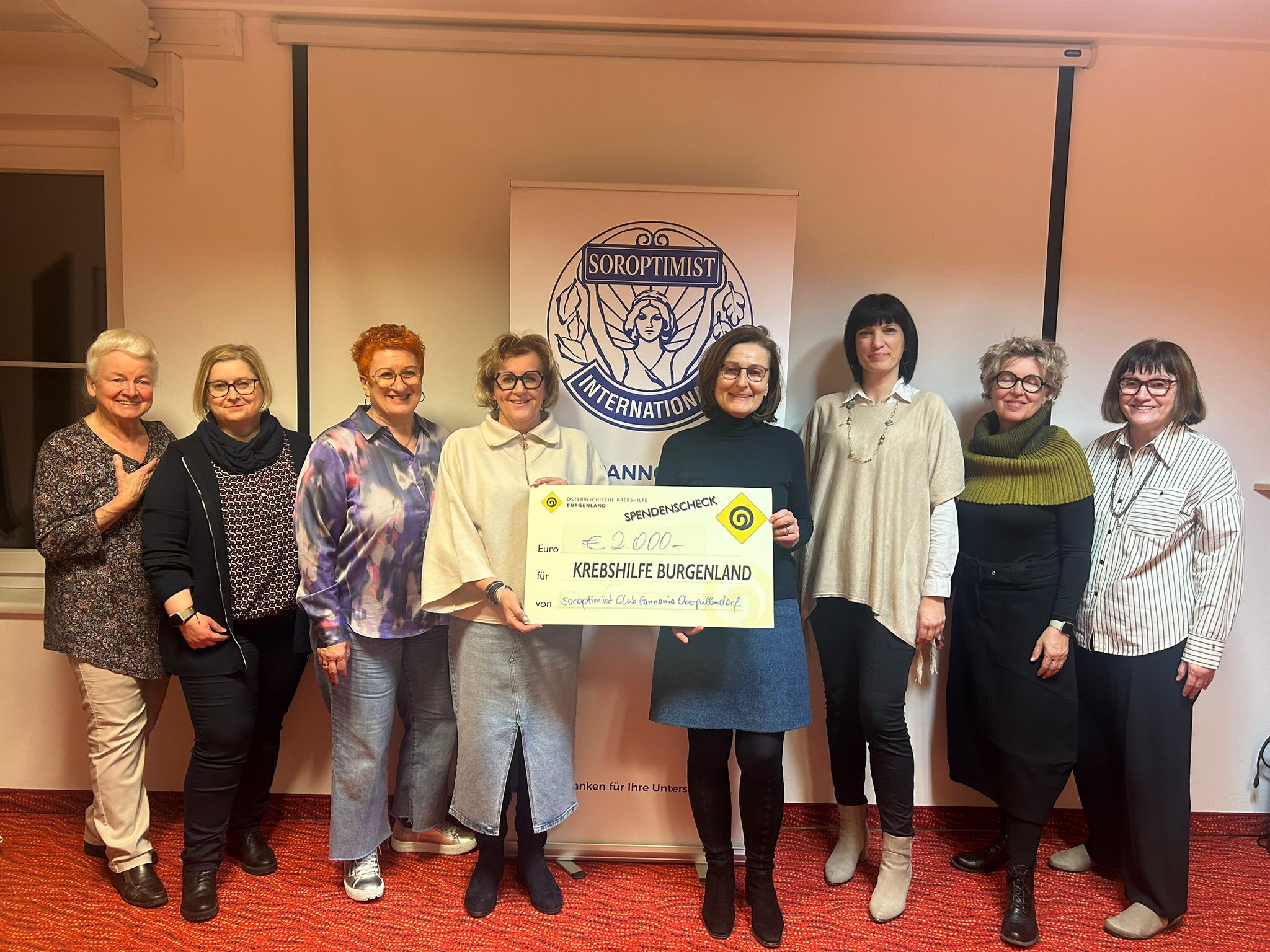 SI Scheckübergabe an die Krebshilfe Burgenland